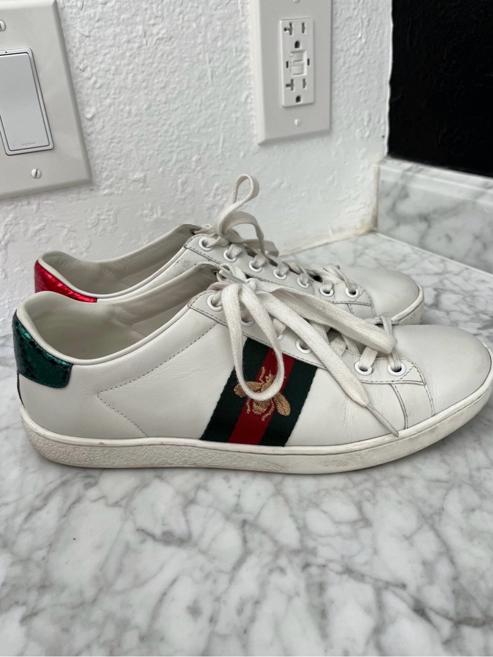 Gucci Ace Bee White Sneakers
